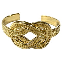 22 Karat Gold Hercules Knot Cuff Bracelet