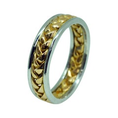 22 Karat and Platinum Hand Crafted Woven Band 22 Karat and Platinum Hand Crafted Woven Band