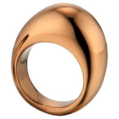 22 Karat Chocolate Gold Vermeil Egg Dome Ring
