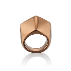 22 Karat Chocolate Gold Vermeil Five Point Dome Ring by Chee Lee New York