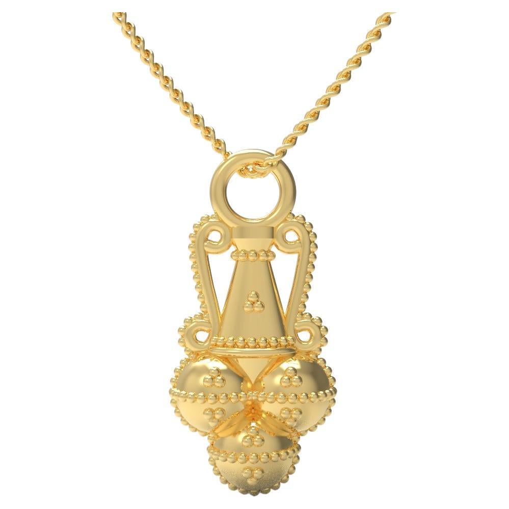 22 Karat Gold Amphora Pendant by Romae Jewelry Inspired by Ancient Designs