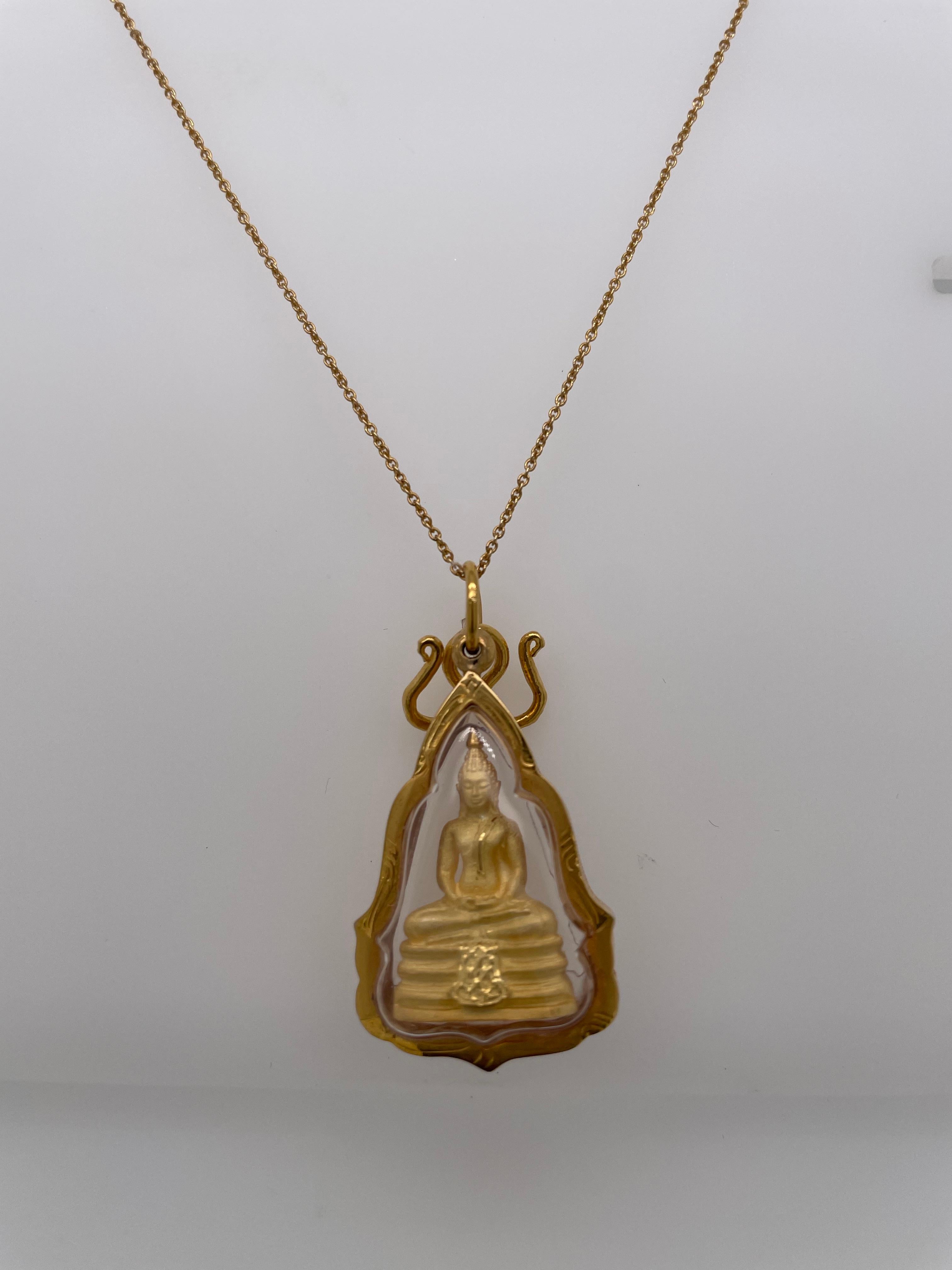 22k gold buddha pendant
