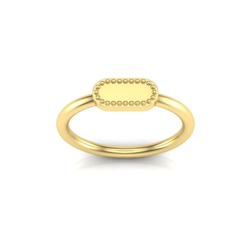 For Sale:  22 Karat Gold Cartouche Ring 3
