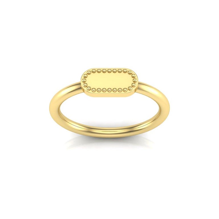 For Sale:  22 Karat Gold Cartouche Ring by Romae Jewelry Inspired by Ancient Roman Designs 3