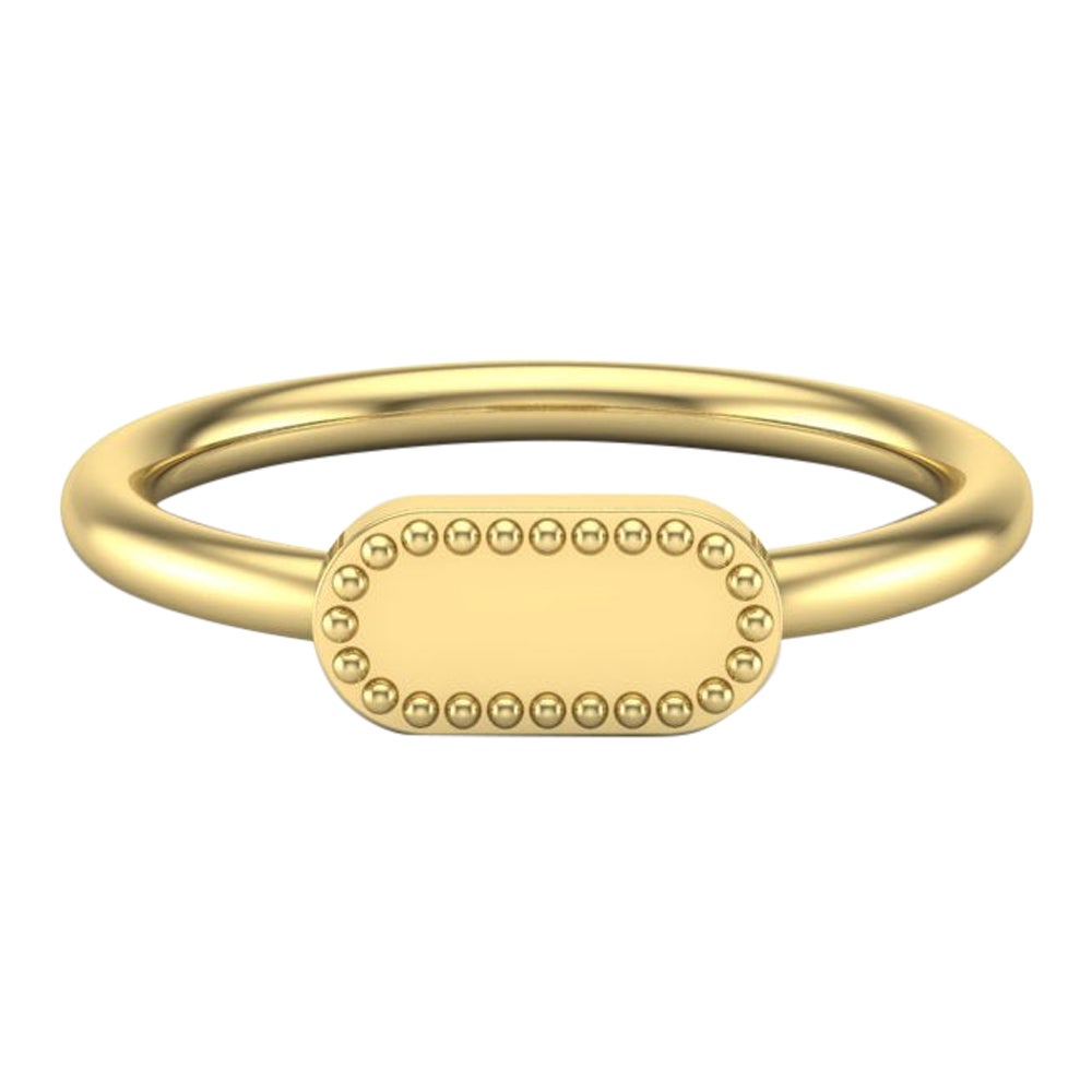 Bague cartouche en or 22 carats