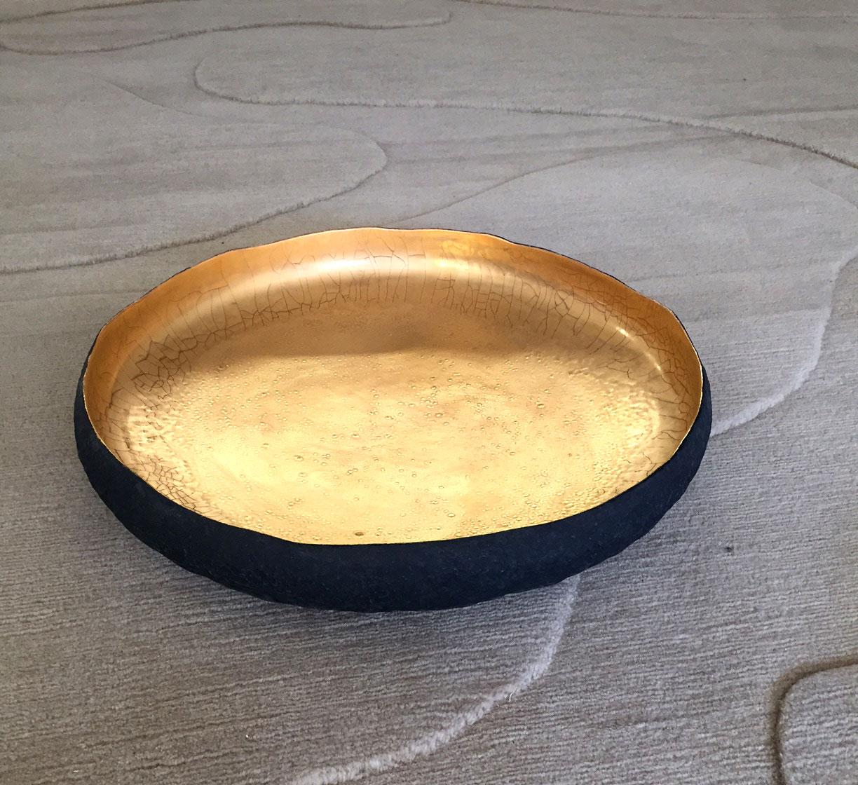 American 22-Karat Gold Ceramic by Cristina Salusti