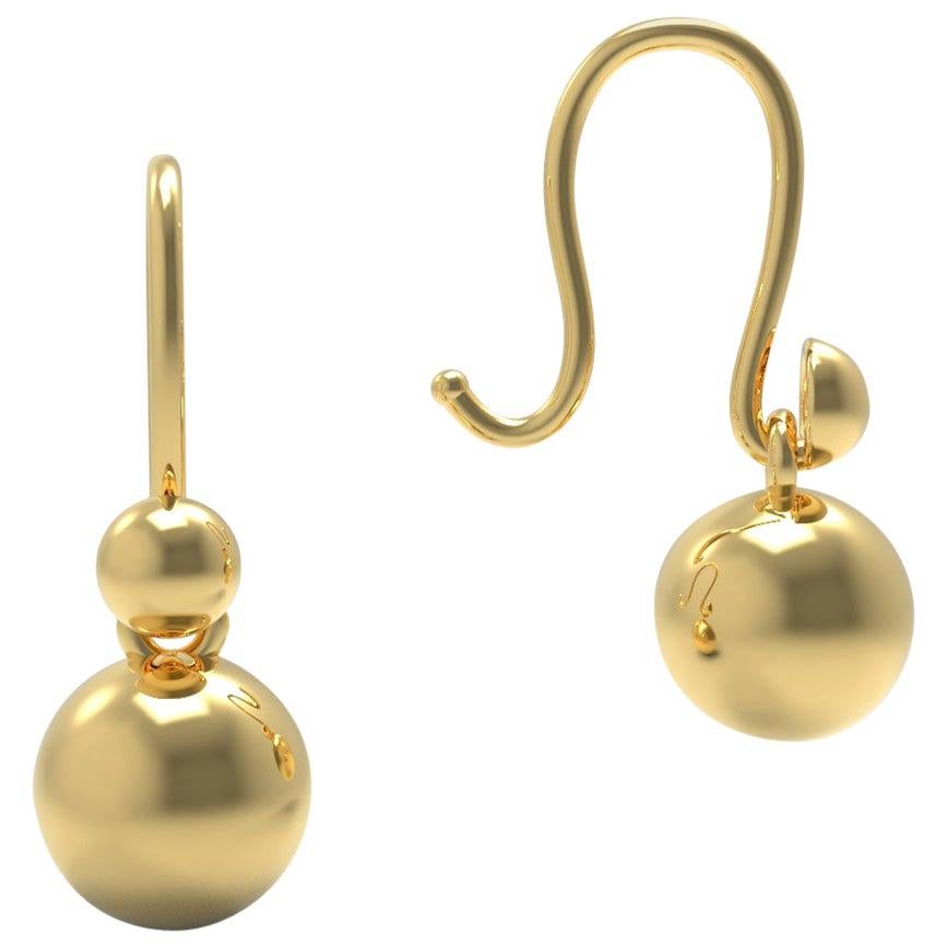 22 Karat Gold Dangle Earrings by Romae Jewelry Inspired by an Ancient Design