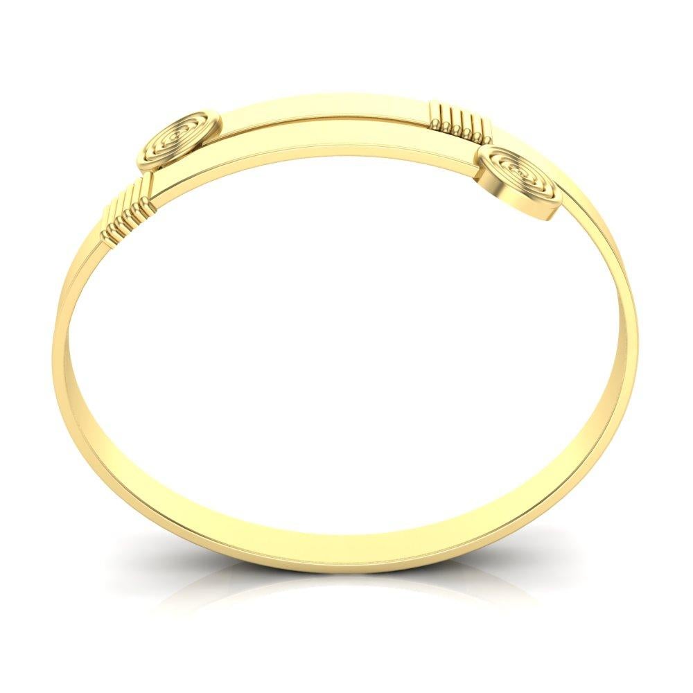 Romain classique Bracelet géométrique en or 22 carats en vente