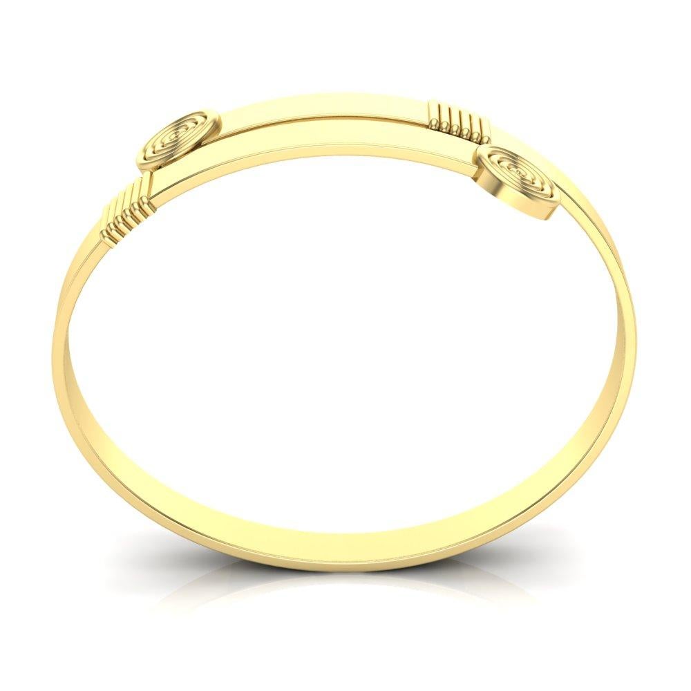 Romano classico Bracciale geometrico in oro 22 carati in vendita