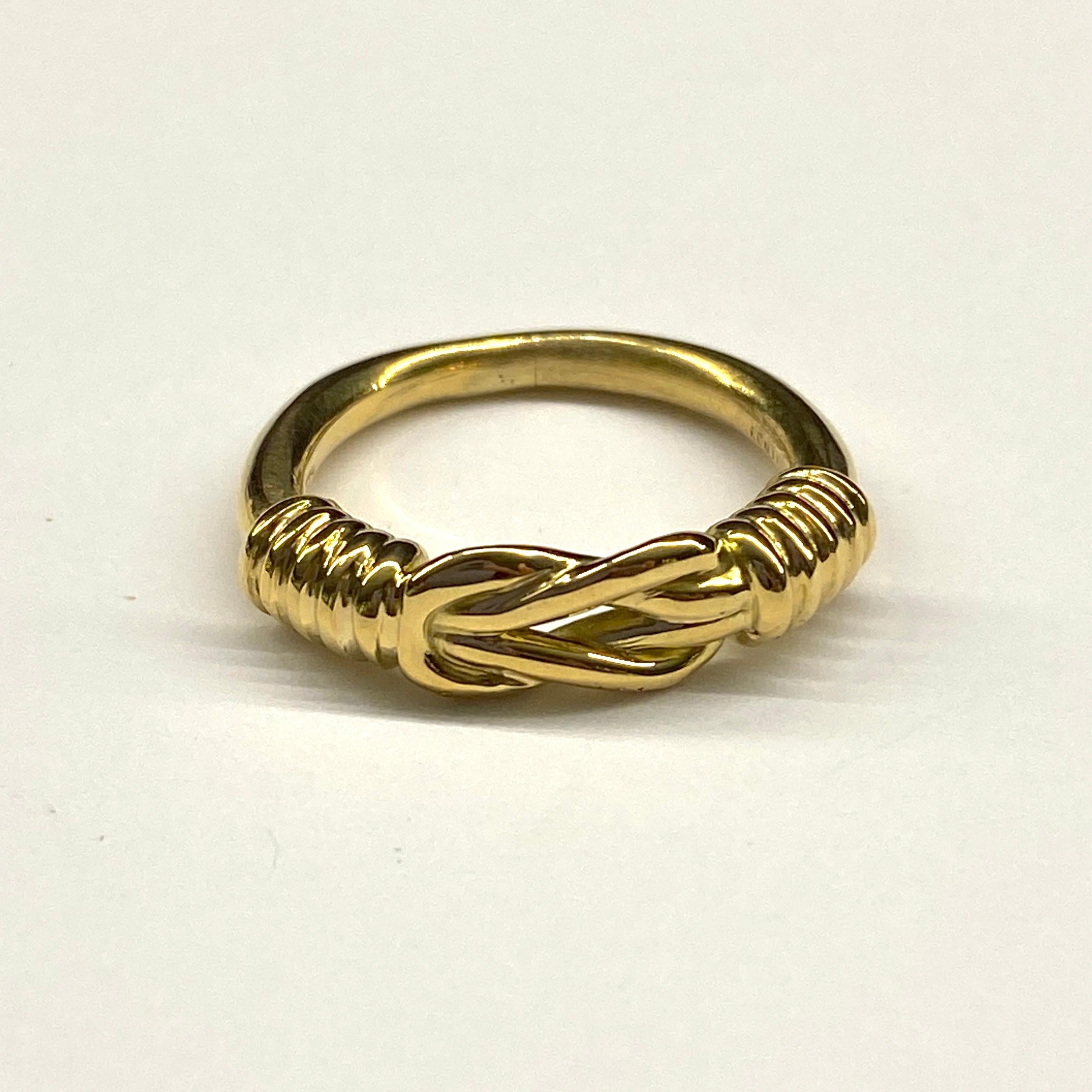 For Sale:  22 Karat Gold Hercules Knot Ring 3
