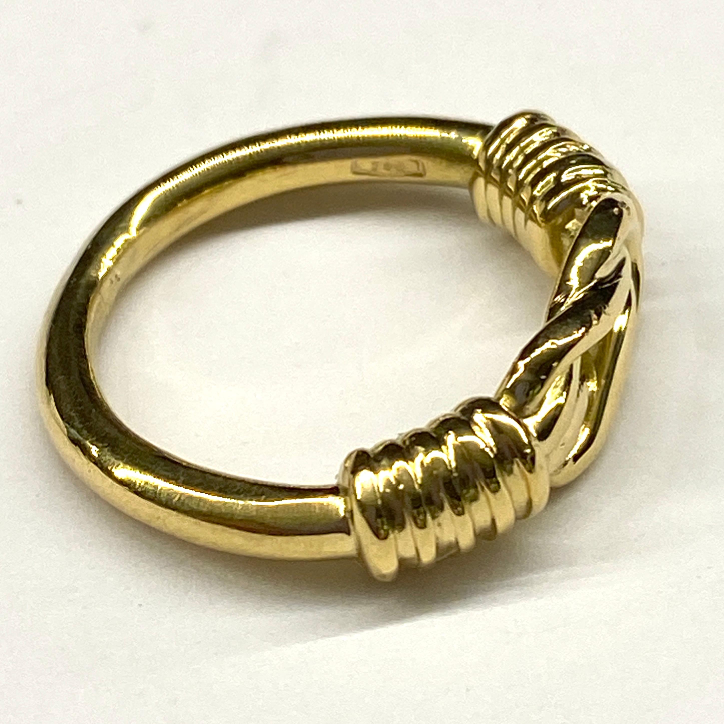 For Sale:  22 Karat Gold Hercules Knot Ring 5