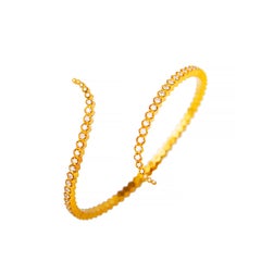22 Karat Gold Honeycomb Form Flexible Diamond Cuff Bracelet