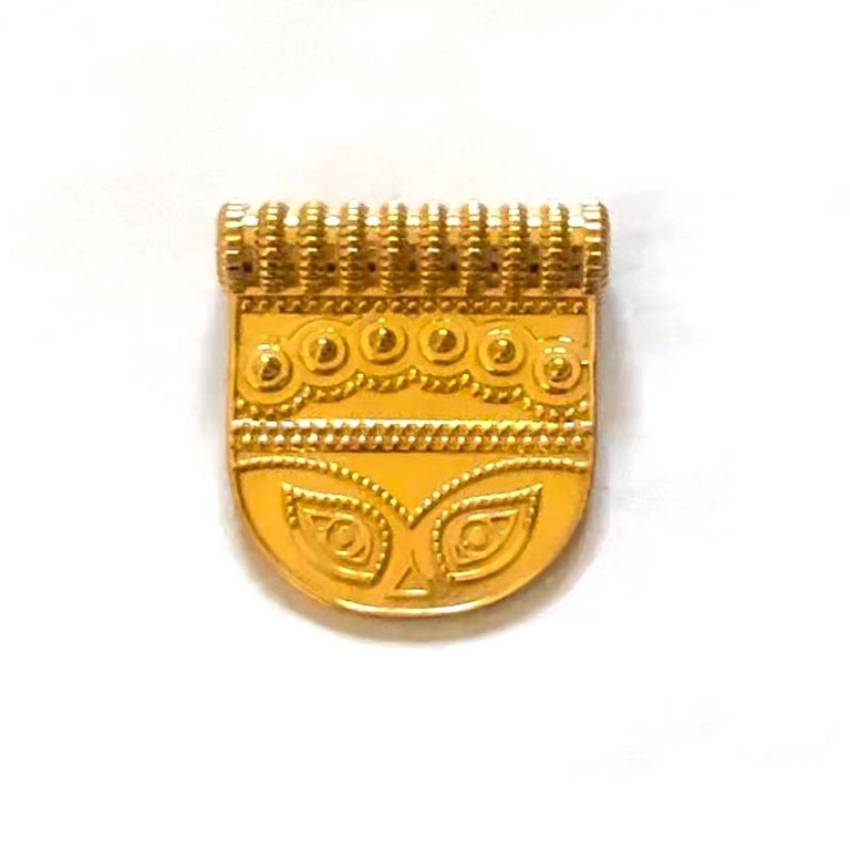 22 Karat Gold Mask Pendant and 20