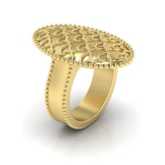 Bague sigillaire en or 22 carats d'inspiration minoan