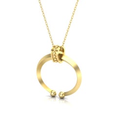 22 Karat Gold Moon Pendant