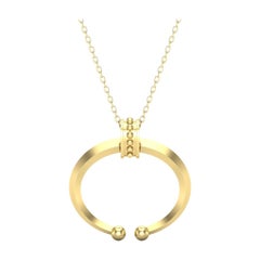 22 Karat Gold Moon Pendant by Romae Jewelry Inspired by an Ancient Roman Design
