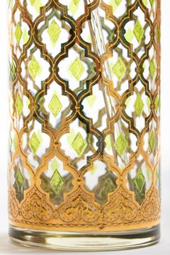 22-Karat Gold Moroccan Themed Vintage Cocktail Mixer Set, circa 1965