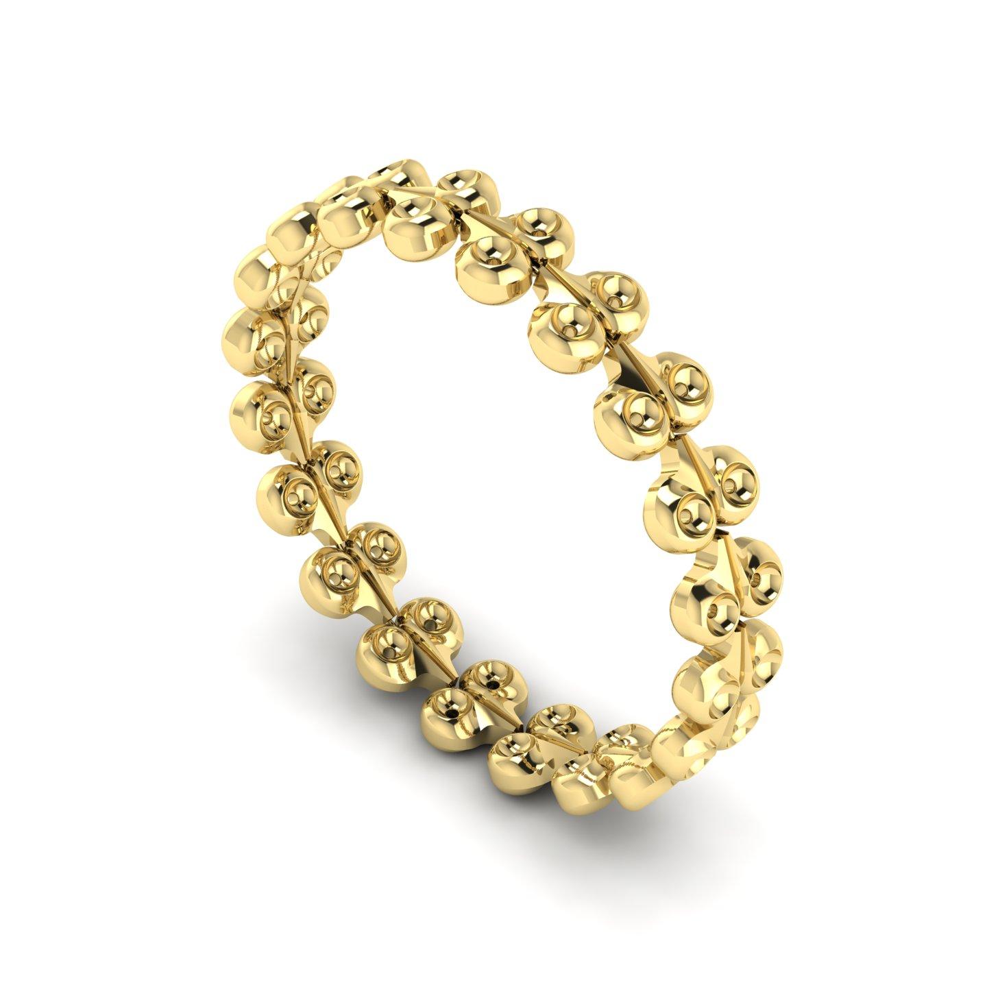 Classical Greek 22 Karat Gold Mycenaean-Inspired Lily Flower Link Bracelet For Sale