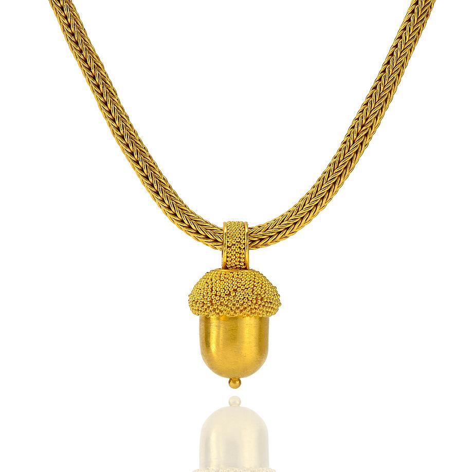 Halskette aus 22 Karat Gold mit Gelbgold für Damen oder Herren im Angebot