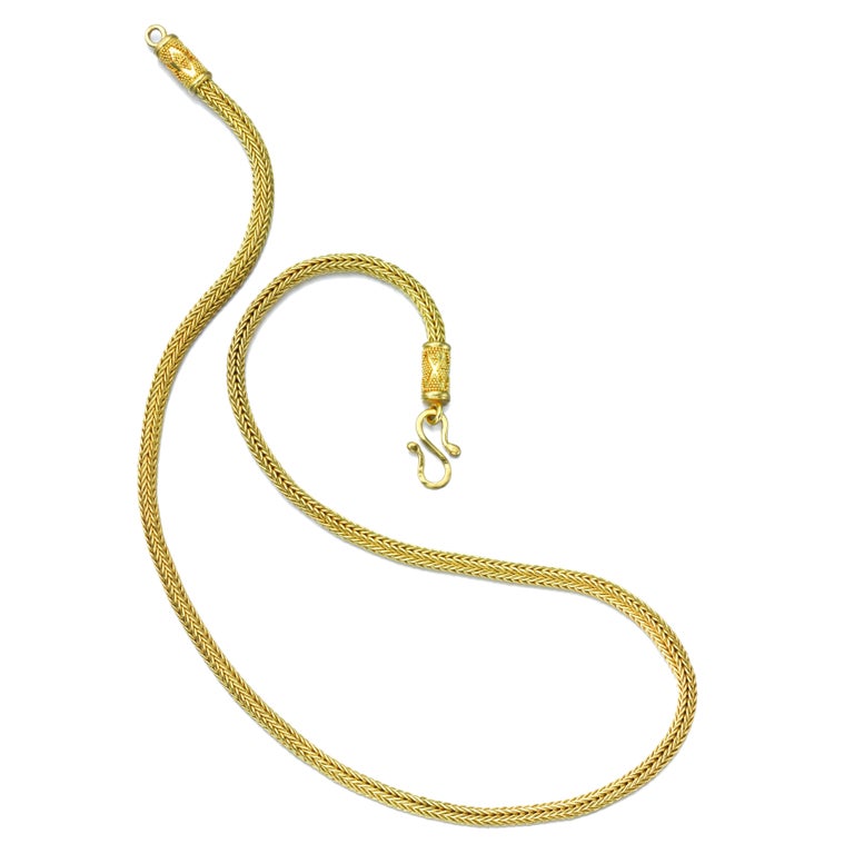 22 Karat Gold Necklace Chain Yellow Gold For Sale at 1stdibs