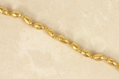 22 Karat Gold Nugget Bead Bracelet with Toggle Clasp