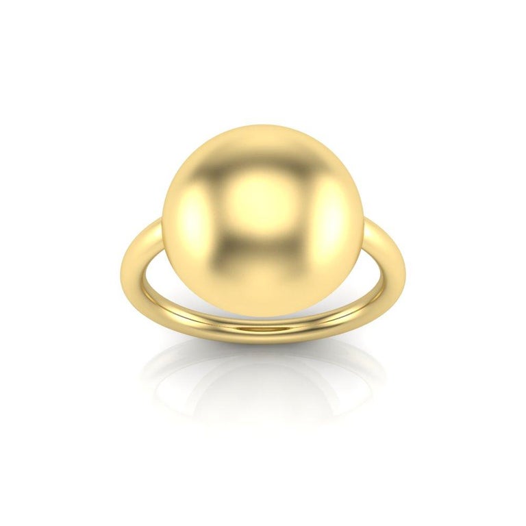 For Sale:  22 Karat Gold Orb Ring by Romae Jewelry Inspired by Ancient Roman Designs 3