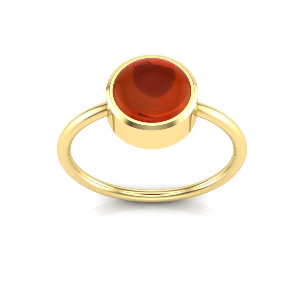 For Sale:  22 Karat Gold Round Garnet Ring 2