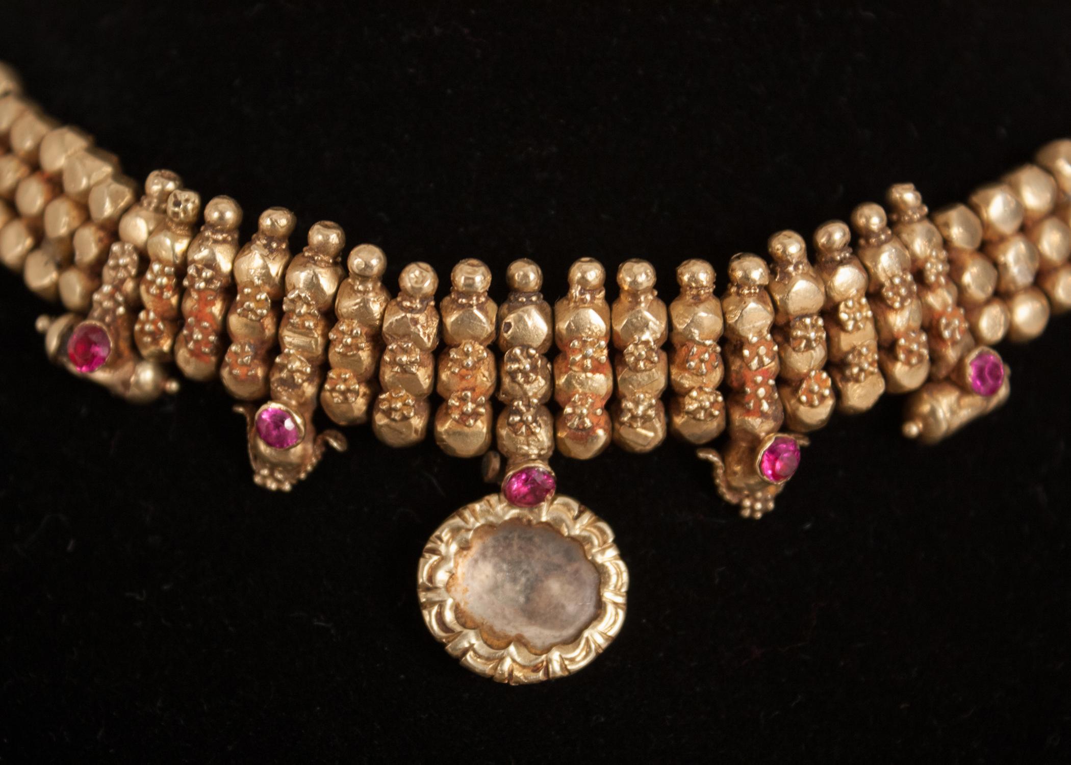 ruby choker necklace indian