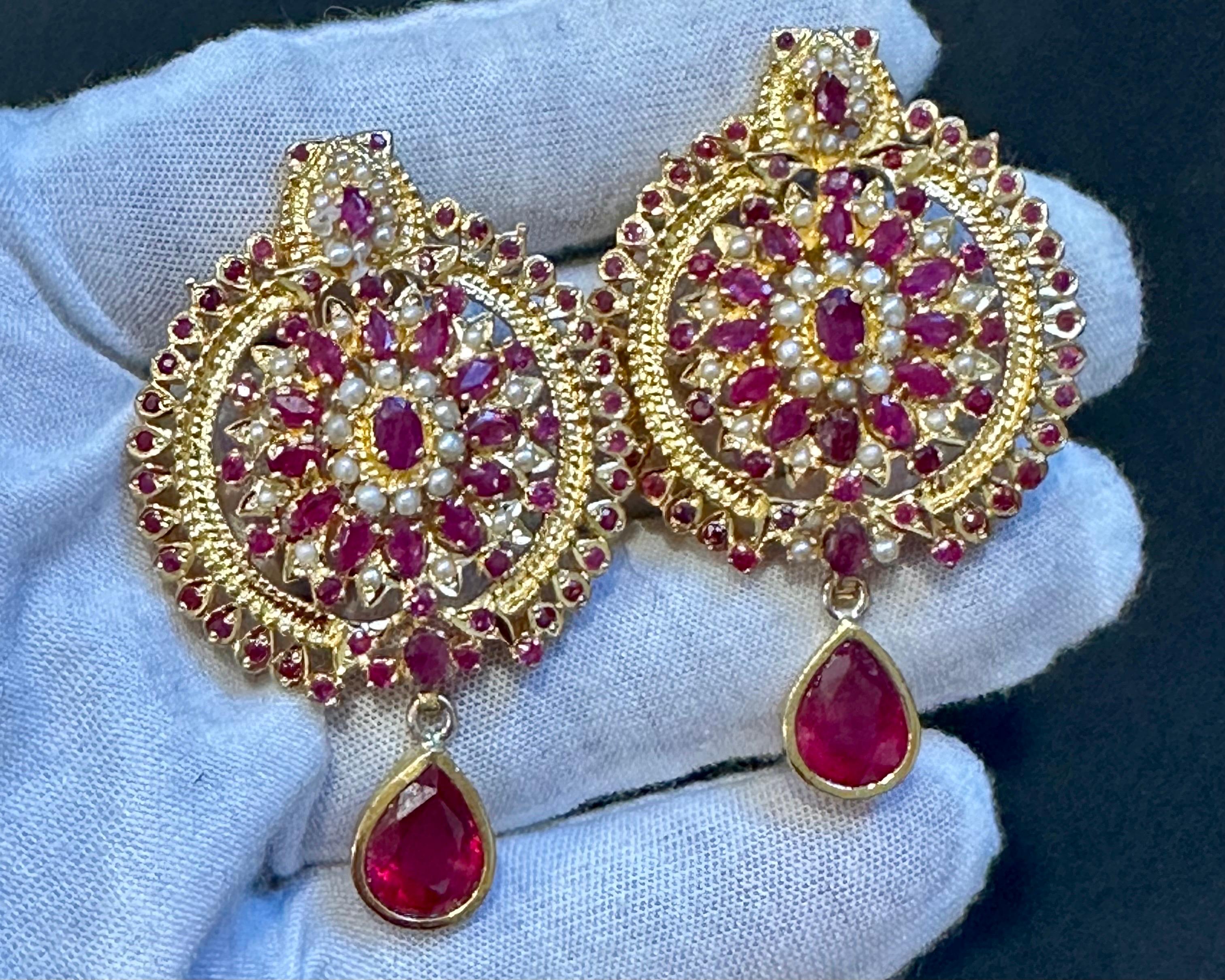 women's ruby earrings