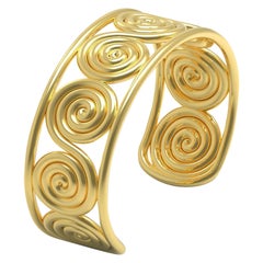 22 Karat Gold Spirale Manschettenarmband
