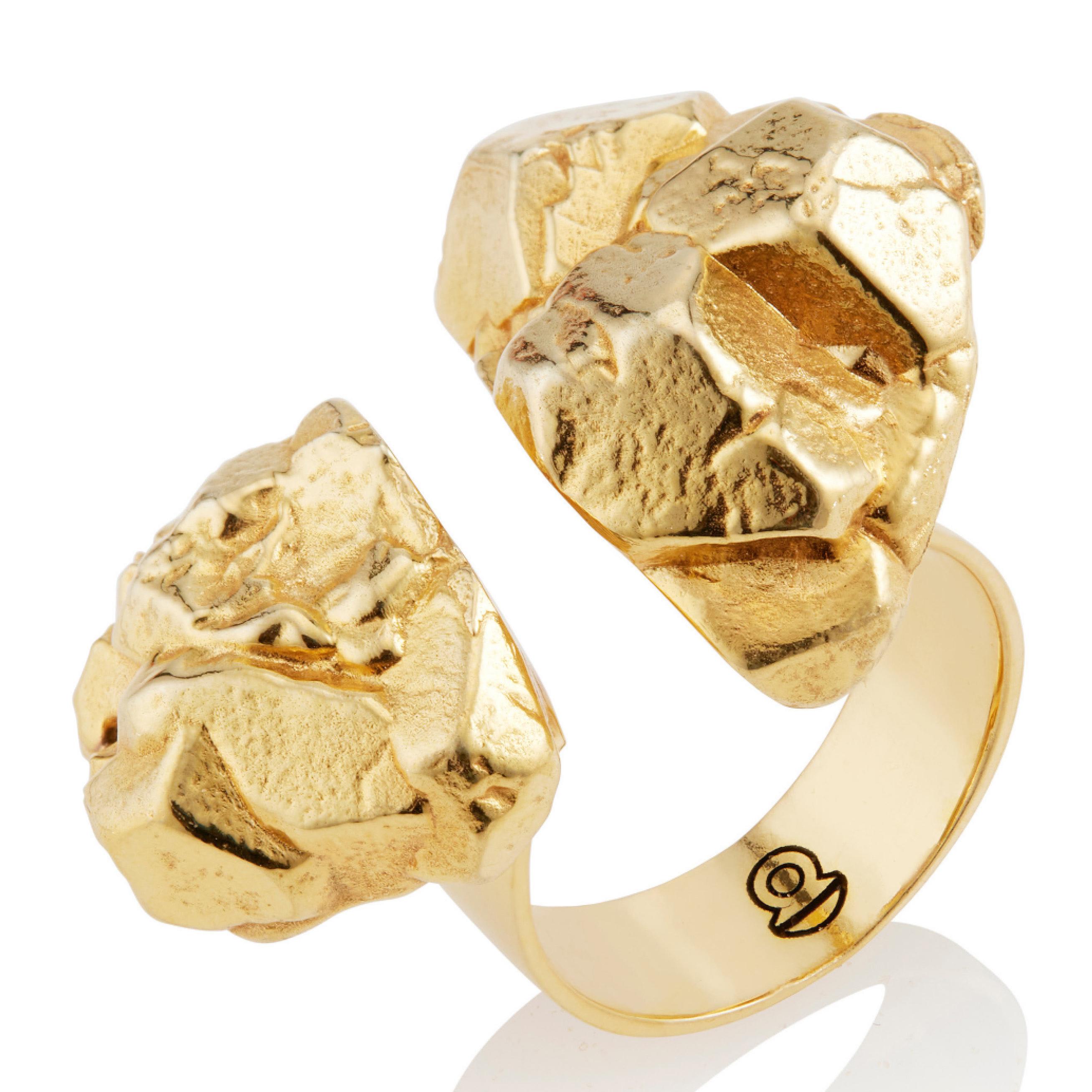 22 Karat Gold Vermeil Celestial Cluster Ring by Chee Lee Designs In New Condition For Sale In New York, NY