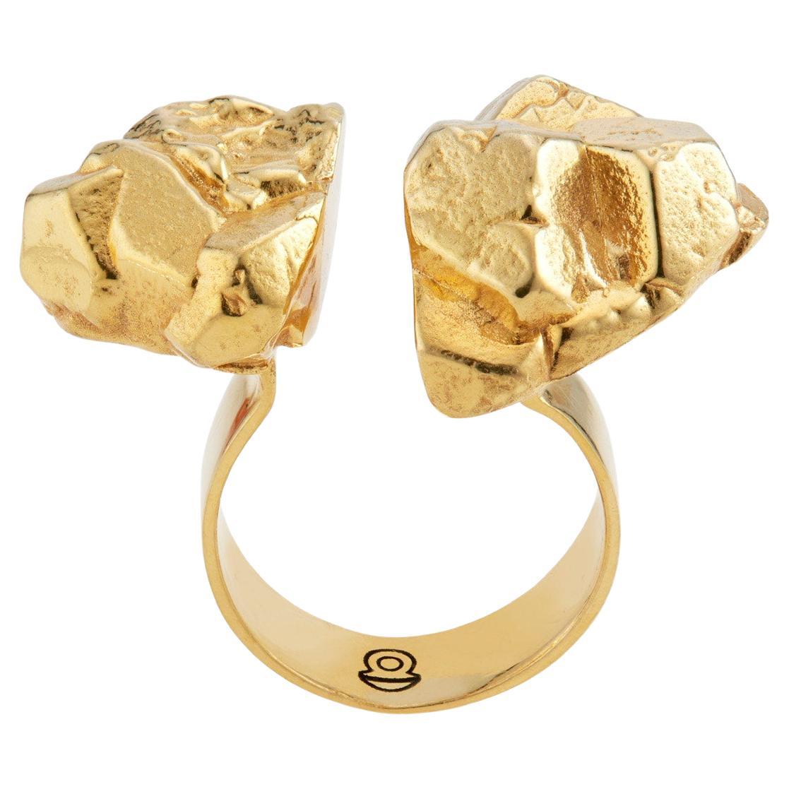 22 Karat Gold Vermeil Celestial Cluster Ring by Chee Lee Designs For Sale