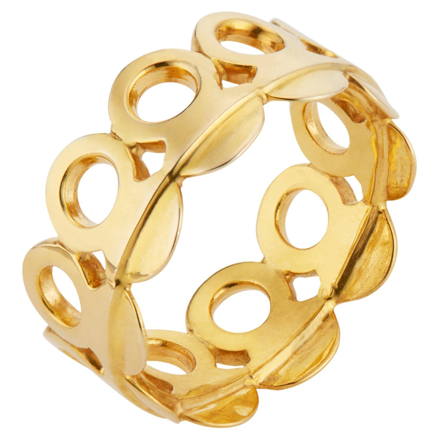 22 Karat Gold Vermeil Crescent Crown Band by Chee Lee New York For Sale