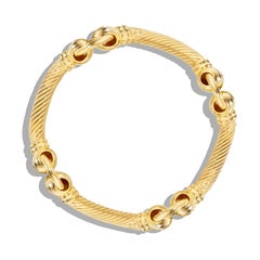 22 Karat Gold Vermeil Etched Senelagos Bracelet by Chee Lee New York