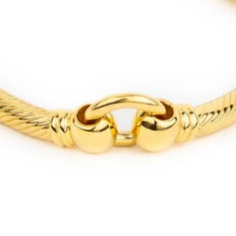 Artisan 22 Karat Gold Vermeil Etched Senelagos Bracelet by Chee Lee New York