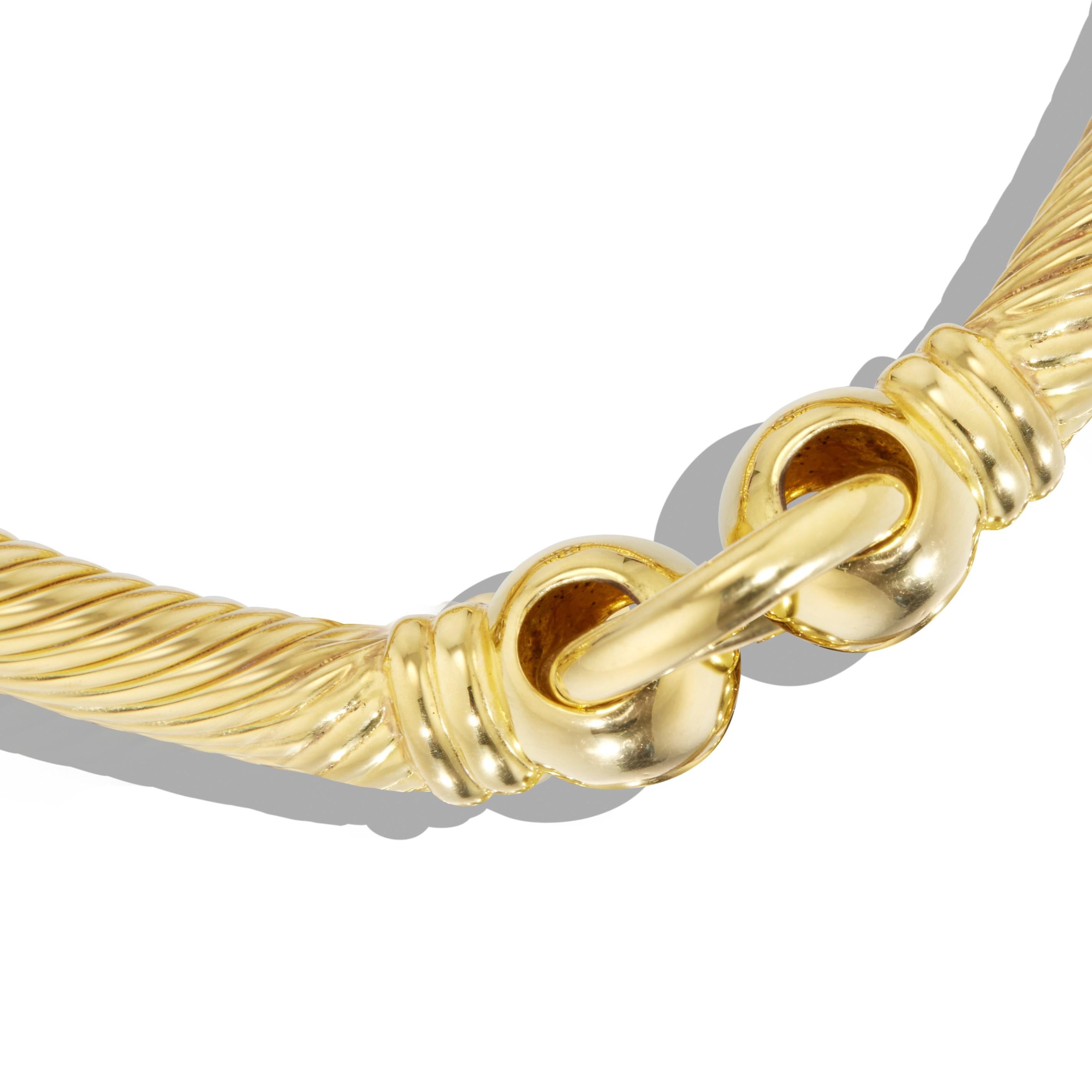 Women's or Men's 22 Karat Gold Vermeil Etched Senelagos Bracelet by Chee Lee New York