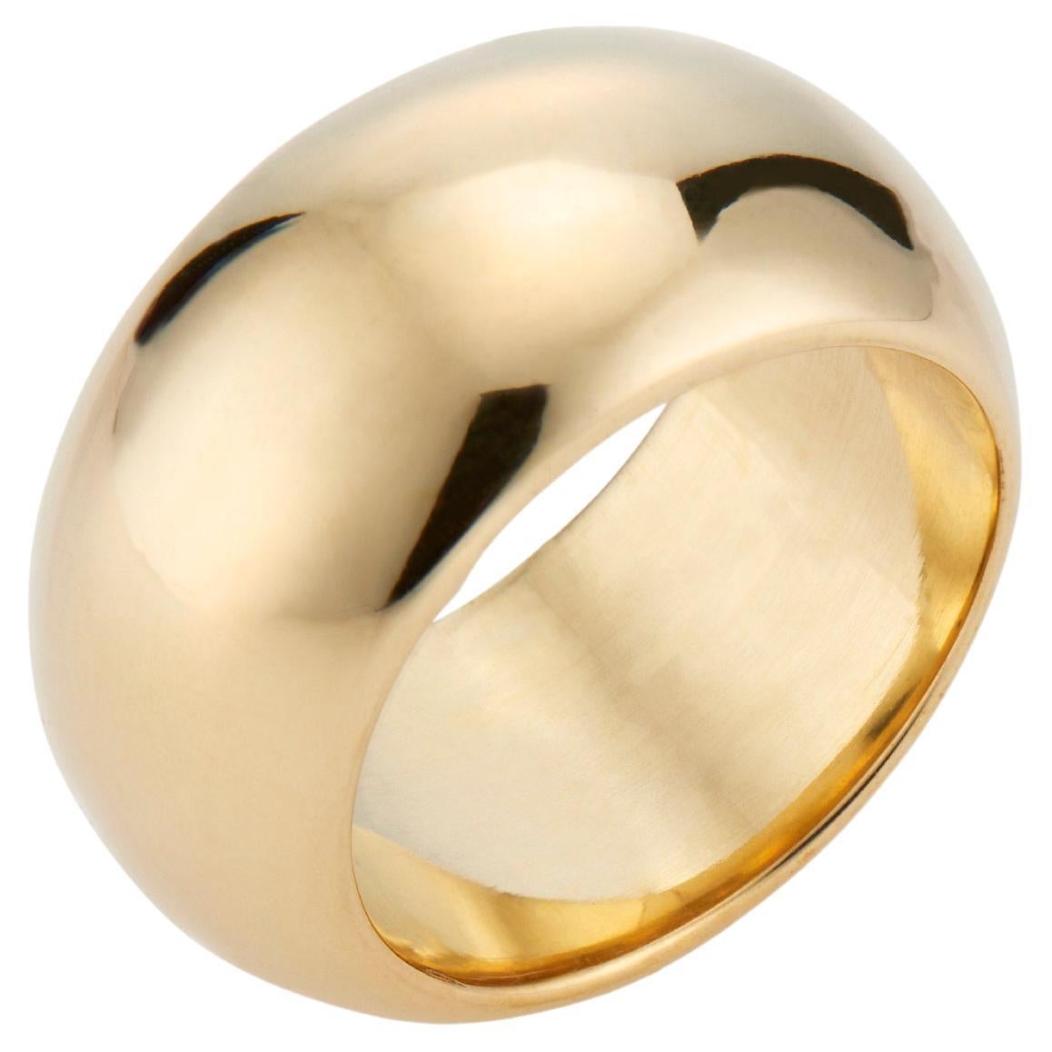 22 Karat Gold Vermeil Puffy Washer Ring by Chee Lee New York For Sale