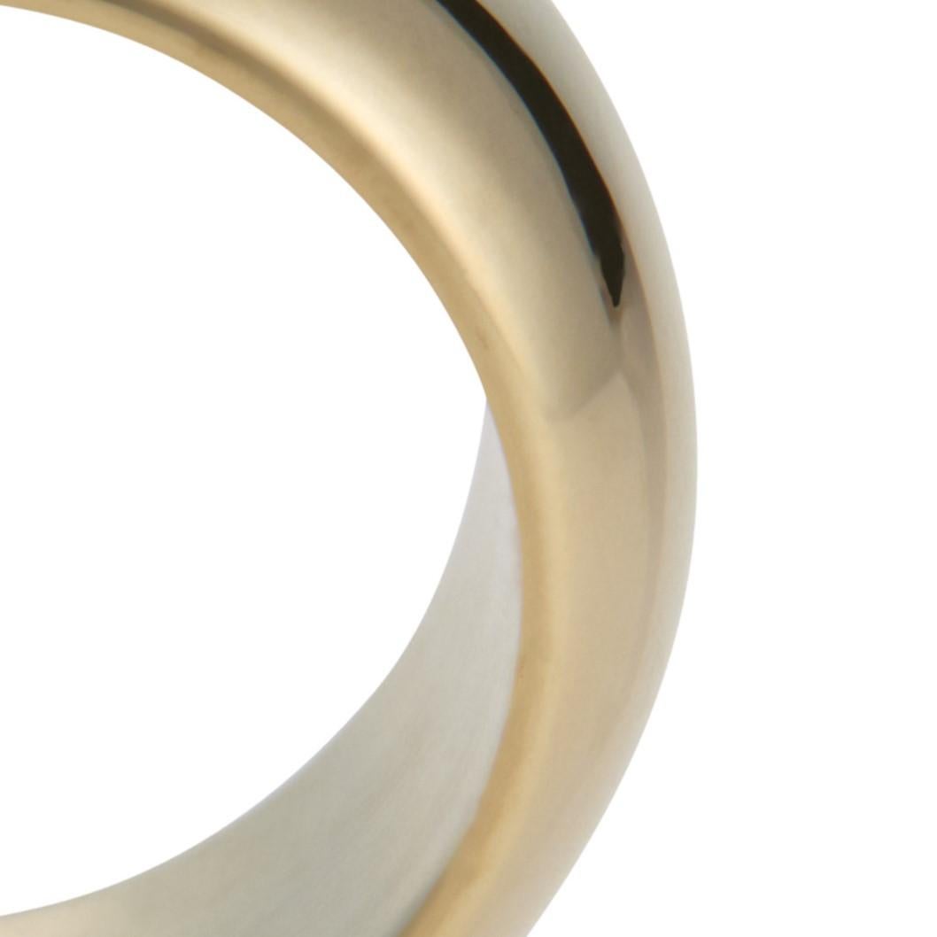 22 Karat Gold Vermeil Puffy Washer Ring In New Condition For Sale In New York, NY