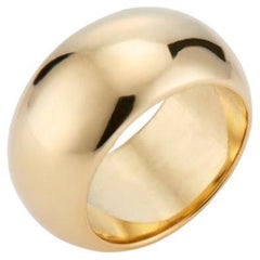 22 Karat Gold Vermeil Puffy Washer-Ring