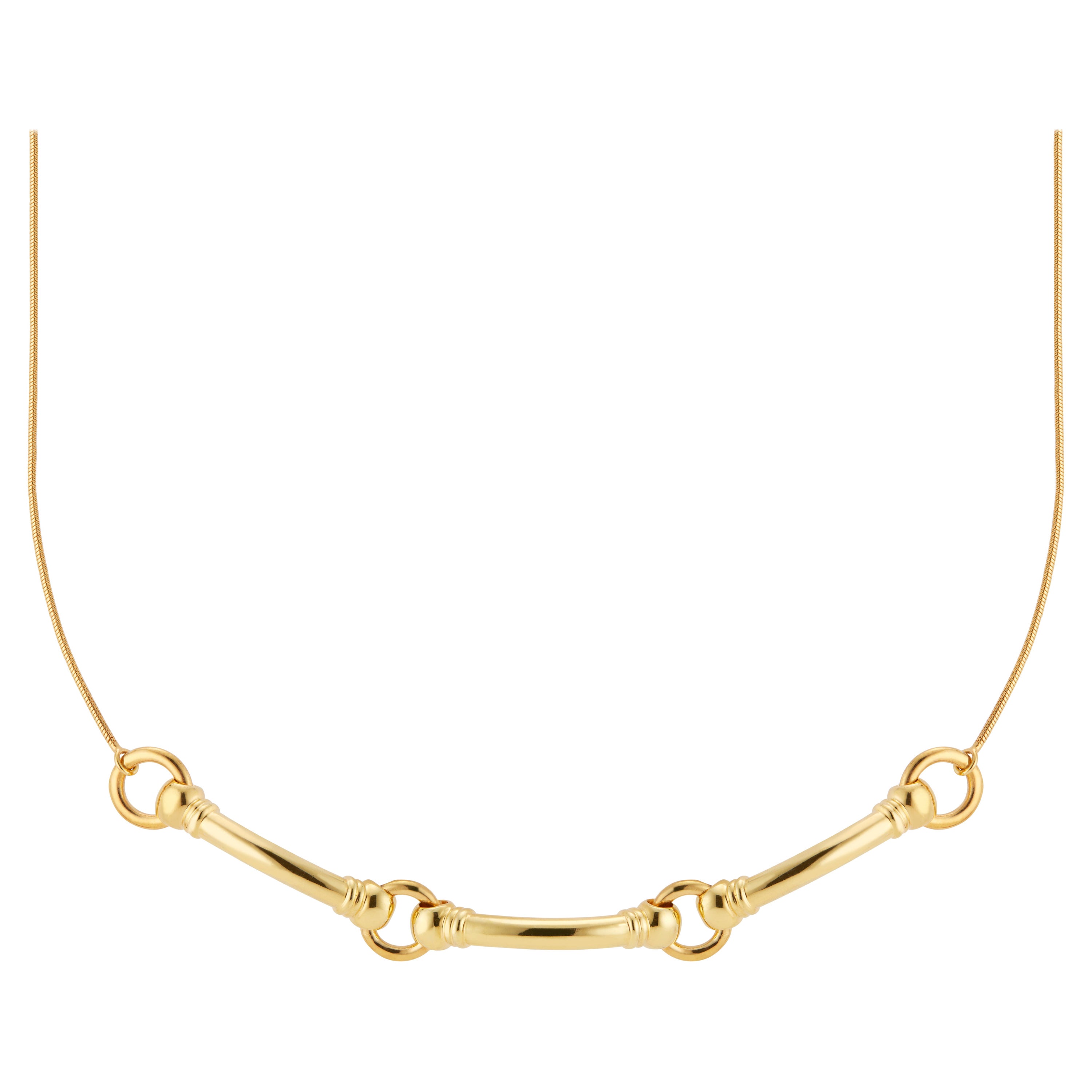 Gargantilla Trío Senelagos Bar Vermeil Oro 22 Kilates by Chee Lee Designs