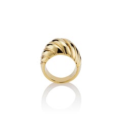 Anello con gamberetti in vermeil d'oro 22 carati di Chee Lee New York