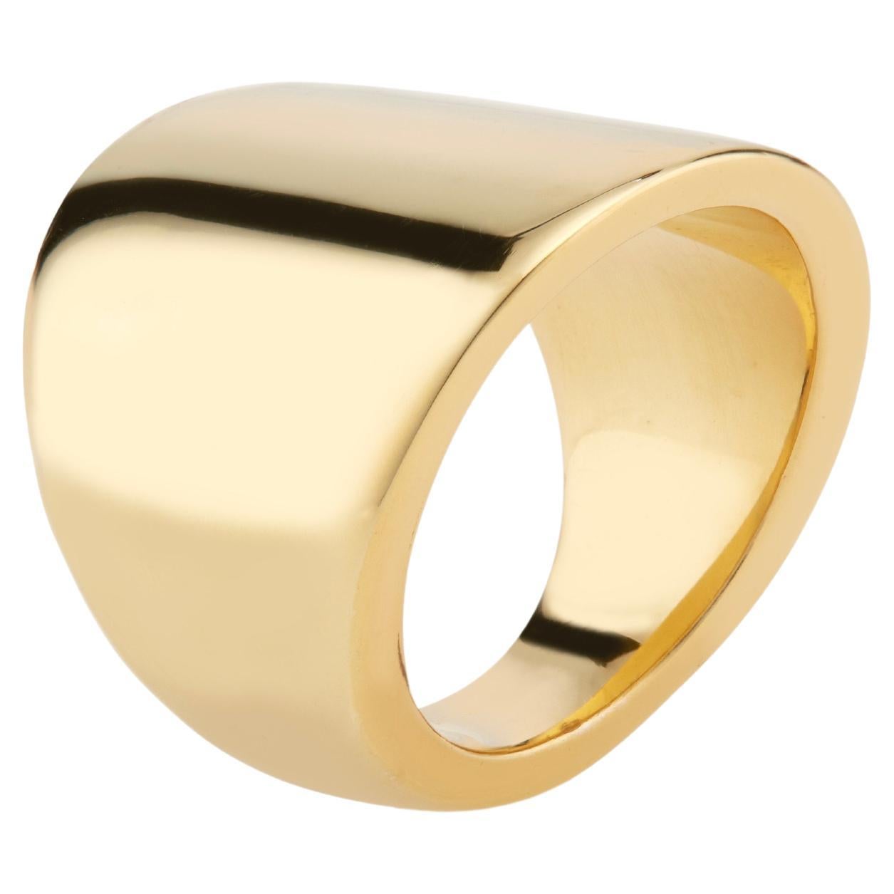 22 Karat Gold Vermeil Smooth Wrapped Horn Ring by Chee Lee New York