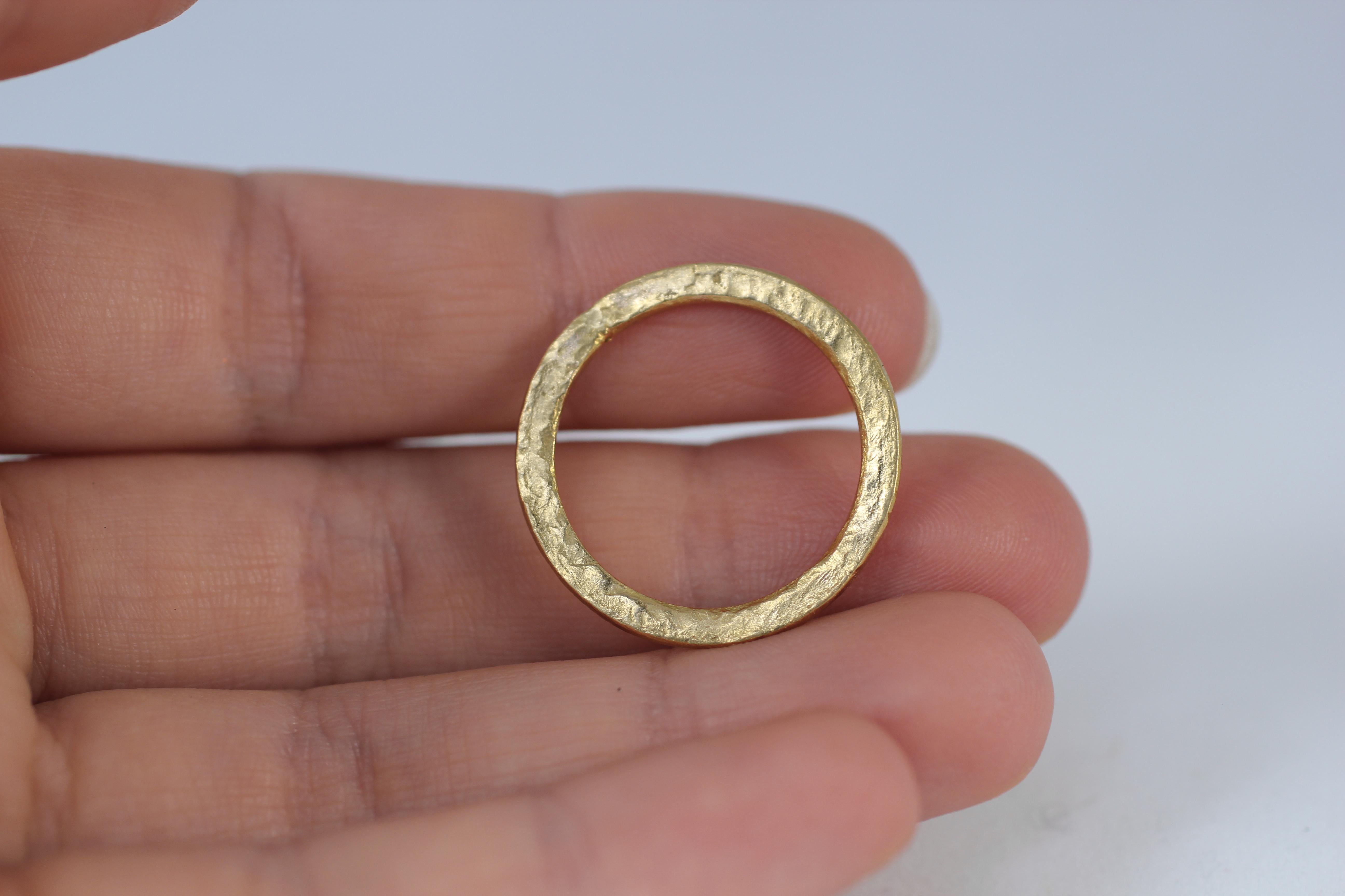 22 Karat Gold Ehering Unisex Stacking Disk Design von AB Jewelry NYC (Zeitgenössisch) im Angebot