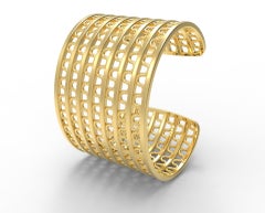 22 Karat Gold Woven Cuff Bracelet