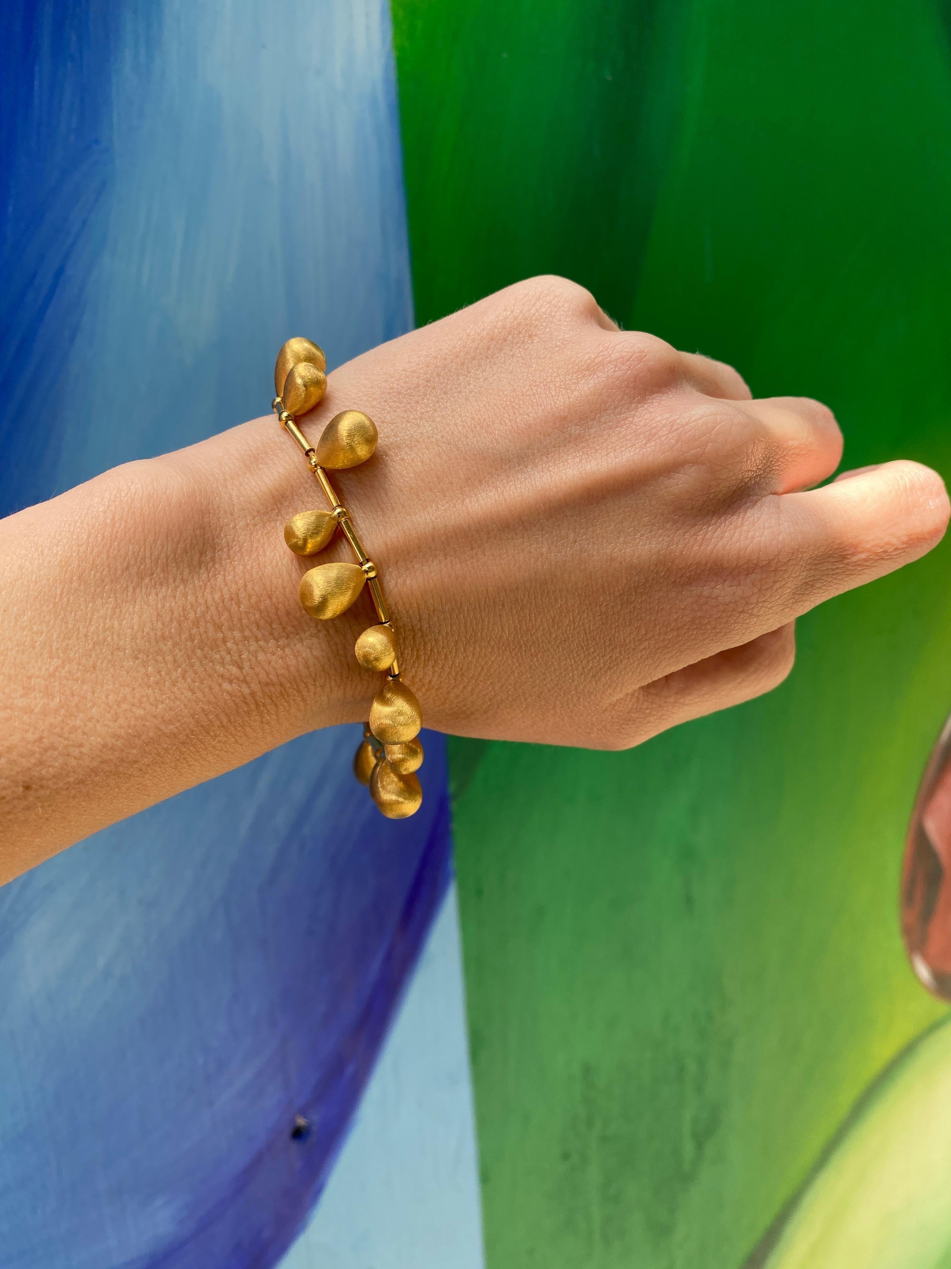 Bracelet italien en or jaune 22 carats en vente 3