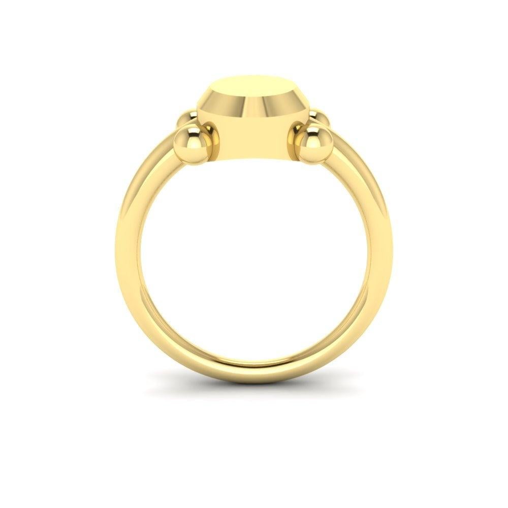For Sale:  22 Karat Solid Gold Customizable Signet Ring 3