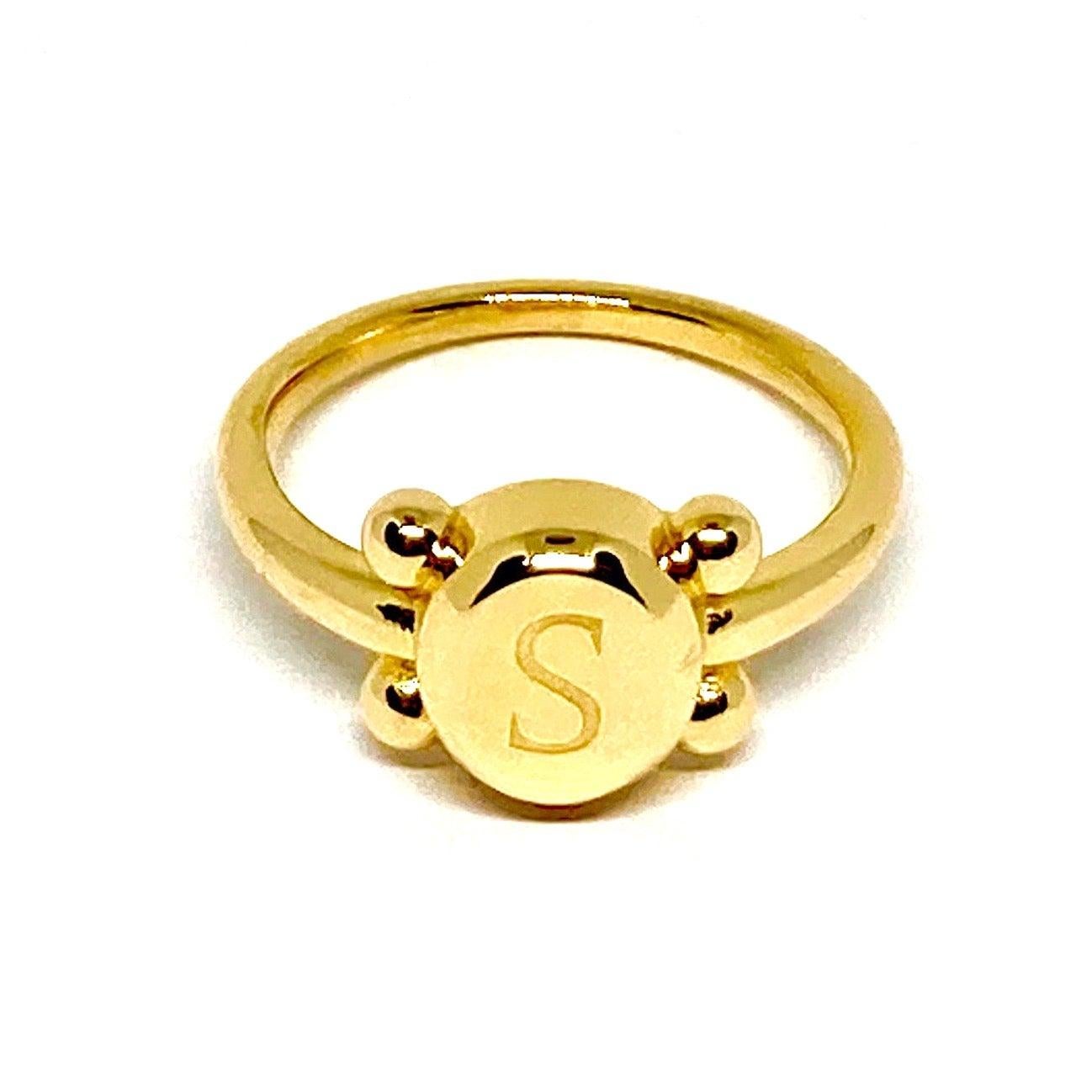 For Sale:  22 Karat Solid Gold Customizable Signet Ring 6