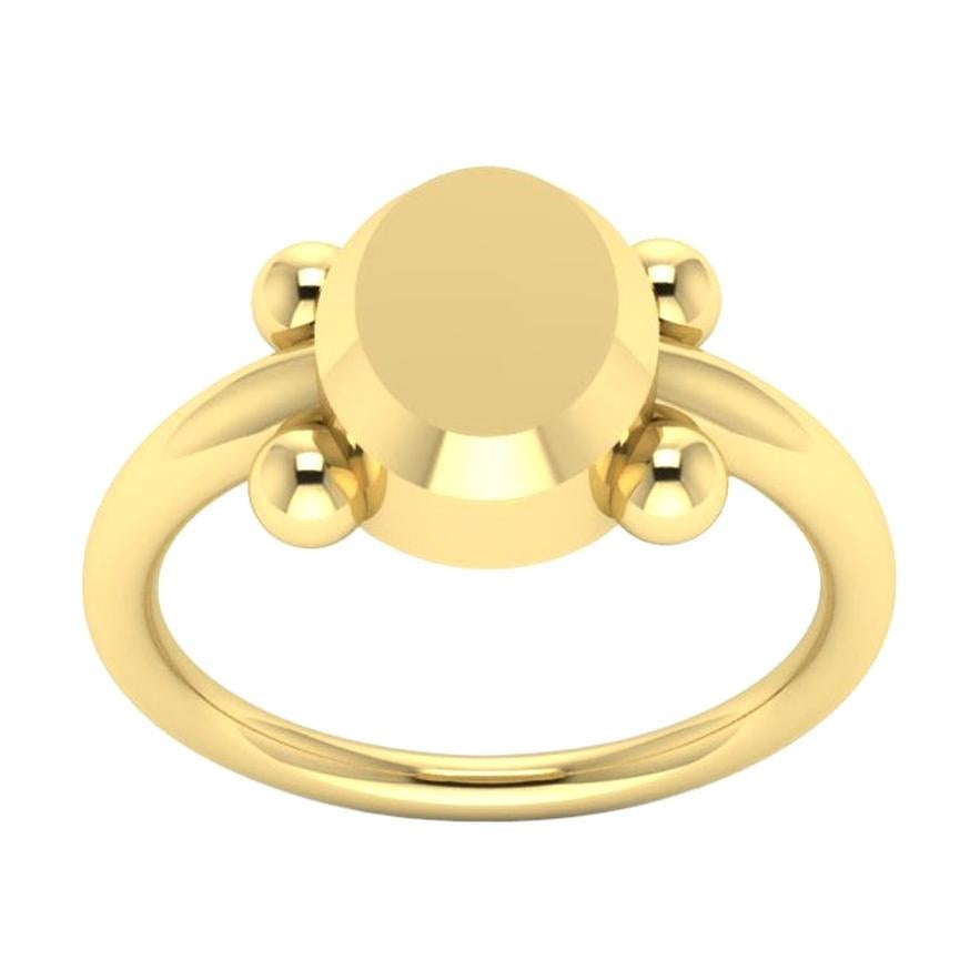22 Karat Solid Gold Initial Ring by Romae Jewelry Inspired by Ancient Designs
