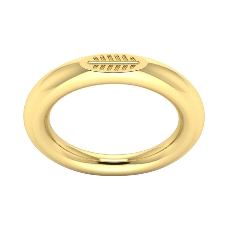 For Sale:  22 Karat Solid Gold Leaf Ring by Romae Jewelry Inspired by Ancient Roman Designs