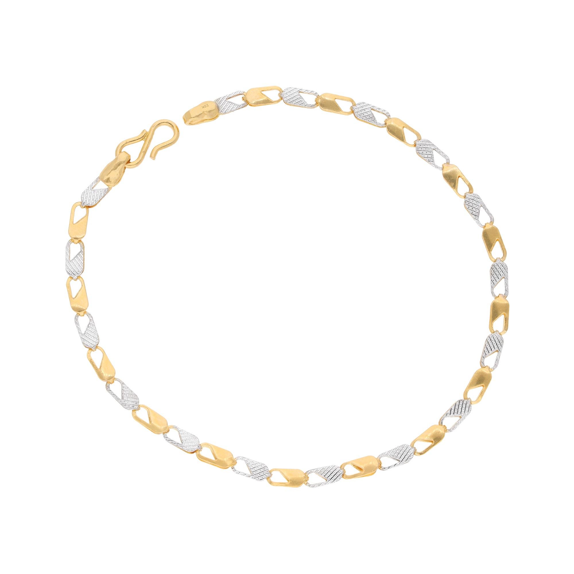 Item Code :- CN-16947
Gross Wt. :- 3.41 gm
22k Yellow Gold Wt. :- 3.41 gm
Bracelet Length :- 6.5 inches Long

✦ Sizing
.....................
We can adjust most items to fit your sizing preferences. Most items can be made to any size and length.